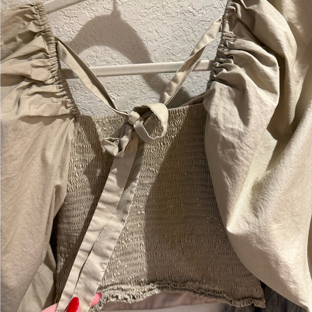 Beige Ruched Top - Picture 6 of 6